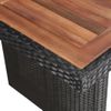 Mesa De Jardín | Mesa De Exterior Ratán Sintético Madera Acacia Maciza 240x90x74cm Cfw44272