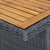 Mesa De Jardín | Mesa De Exterior Ratán Sintético Madera Maciza Acacia Gris Oscuro Cfw35685