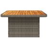 Mesa De Jardín | Mesa De Exterior Ratán Sintético Y Madera Acacia Gris 80x80x71 Cm Cfw86735