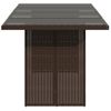 Mesa De Jardín | Mesa De Exterior Superficie De Vidrio Ratán Pe Marrón 190x80x74cm Cfw45859