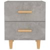 Pack 2 Uds Mesita De Noche | Mesa Auxiliar | Mesilla Gris Hormigón 40x35x47,5 Cm Cfw73316