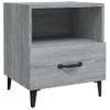 Pack 2 Uds Mesita De Noche | Mesa Auxiliar | Mesilla Madera Contrachapada Gris Sonoma Cfw29827