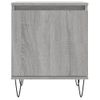 Pack 2 Uds Mesita De Noche | Mesa Auxiliar | Mesilla Madera Ingeniería Gris Sonoma 40x30x50 Cm Cfw29930