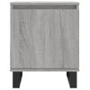 Pack 2 Uds Mesita De Noche | Mesa Auxiliar | Mesilla Madera Ingeniería Gris Sonoma 40x30x50 Cm Cfw89548