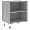 Pack 2 Uds Mesita De Noche | Mesa Auxiliar | Mesilla Madera Ingeniería Gris Sonoma 40x30x50 Cm Cfw30993