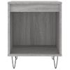 Pack 2 Uds Mesita De Noche | Mesa Auxiliar | Mesilla Madera Ingeniería Gris Sonoma 40x35x50 Cm Cfw96324