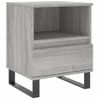 Pack 2 Uds Mesita De Noche | Mesa Auxiliar | Mesilla Madera Ingeniería Gris Sonoma 40x35x50 Cm Cfw26050