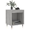 Pack 2 Uds Mesita De Noche | Mesa Auxiliar | Mesilla Madera Ingeniería Gris Sonoma 40x35x50 Cm Cfw23352