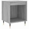 Pack 2 Uds Mesita De Noche | Mesa Auxiliar | Mesilla Madera Ingeniería Gris Sonoma 40x35x50 Cm Cfw23352