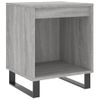 Pack 2 Uds Mesita De Noche | Mesa Auxiliar | Mesilla Madera Ingeniería Gris Sonoma 40x35x50 Cm Cfw78339