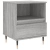 Pack 2 Uds Mesita De Noche | Mesa Auxiliar | Mesilla Madera Ingeniería Gris Sonoma 40x35x50 Cm Cfw74766