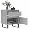 Pack 2 Uds Mesita De Noche | Mesa Auxiliar | Mesilla Madera Ingeniería Gris Sonoma 40x35x50 Cm Cfw69605