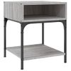 Pack 2 Uds Mesita De Noche | Mesa Auxiliar | Mesilla Madera Ingeniería Gris Sonoma 40x41x50 Cm Cfw92797