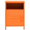 Mesita De Noche | Mesa Auxiliar | Mesilla Acero Naranja 35x35x51 Cm Cfw25093