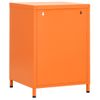 Mesita De Noche | Mesa Auxiliar | Mesilla Acero Naranja 35x35x51 Cm Cfw25093