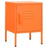 Mesita De Noche | Mesa Auxiliar | Mesilla Acero Naranja 35x35x51 Cm Cfw36043