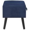 Mesita De Noche | Mesa Auxiliar | Mesilla Azul 40x35x40 Cm Terciopelo Cfw59716