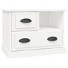 Mesita De Noche | Mesa Auxiliar | Mesilla Blanco 60x39x45 Cm Cfw84131