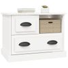 Mesita De Noche | Mesa Auxiliar | Mesilla Blanco 60x39x45 Cm Cfw84131