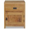 Mesita De Noche | Mesa Auxiliar | Mesilla De Madera De Teca Maciza 40x30x50 Cm Cfw34476