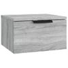 Pack 2 Uds Mesita De Noche | Mesa Auxiliar | Mesilla De Pared Color Gris Sonoma 34x30x20 Cm Cfw67157