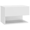 Mesita De Noche | Mesa Auxiliar | Mesilla De Pared Blanca Cfw61529