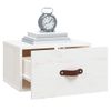 Mesita De Noche | Mesa Auxiliar | Mesilla De Pared Blanco 40x29,5x22 Cm Cfw89078