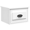 Mesita De Noche | Mesa Auxiliar | Mesilla De Pared Blanco 41,5x36x28 Cm Cfw46121