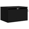 Mesita De Noche | Mesa Auxiliar | Mesilla De Pared Con Luces Led Negro Cfw35694