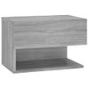 Mesita De Noche | Mesa Auxiliar | Mesilla De Pared Gris Sonoma Cfw83856