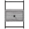 Mesita De Noche | Mesa Auxiliar | Mesilla De Pared Gris Sonoma 35x30x51 Cm Cfw79836