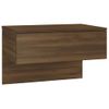 Mesita De Noche | Mesa Auxiliar | Mesilla De Pared Marrón Roble Cfw11690