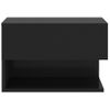 Mesita De Noche | Mesa Auxiliar | Mesilla De Pared Negra Cfw58089