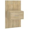 Mesita De Noche | Mesa Auxiliar | Mesilla De Pared Roble Sonoma Cfw37053