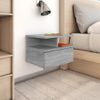 Pack 2 Uds Mesita De Noche | Mesa Auxiliar | Mesilla Flotante Madera Gris Sonoma 40x31x27 Cm Cfw57258