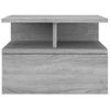 Pack 2 Uds Mesita De Noche | Mesa Auxiliar | Mesilla Flotante Madera Gris Sonoma 40x31x27 Cm Cfw57258