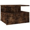 Pack 2 Uds Mesita De Noche | Mesa Auxiliar | Mesilla Flotante Madera Roble Ahumado 40x31x27 Cm Cfw23154