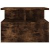 Pack 2 Uds Mesita De Noche | Mesa Auxiliar | Mesilla Flotante Madera Roble Ahumado 40x31x27 Cm Cfw23154