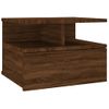 Pack 2 Uds Mesita De Noche | Mesa Auxiliar | Mesilla Flotante Madera Roble Marrón 40x31x27 Cm Cfw67995