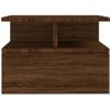 Pack 2 Uds Mesita De Noche | Mesa Auxiliar | Mesilla Flotante Madera Roble Marrón 40x31x27 Cm Cfw67995