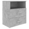 Mesita De Noche | Mesa Auxiliar | Mesilla Gris Hormigón 50x32x60 Cm Cfw20545