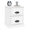 Mesita De Noche | Mesa Auxiliar | Mesilla Madera Contrachapada Blanco 39x39x47,5 Cm Cfw36217