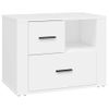 Mesita De Noche | Mesa Auxiliar | Mesilla Madera Contrachapada Blanco 60x36x45 Cm Cfw78090