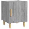 Mesita De Noche | Mesa Auxiliar | Mesilla Madera Contrachapada Gris Sonoma Cfw71976