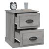 Mesita De Noche | Mesa Auxiliar | Mesilla Madera Contrachapada Gris Sonoma 39x39x47,5 Cm Cfw32801