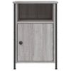 Mesita De Noche | Mesa Auxiliar | Mesilla Madera Contrachapada Gris Sonoma 40x42x60 Cm Cfw92847