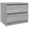 Mesita De Noche | Mesa Auxiliar | Mesilla Madera Contrachapada Gris Sonoma 50x39x43,5 Cm Cfw11736