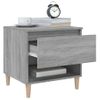 Mesita De Noche | Mesa Auxiliar | Mesilla Madera Contrachapada Gris Sonoma 50x46x50 Cm Cfw83638