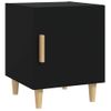 Mesita De Noche | Mesa Auxiliar | Mesilla Madera Contrachapada Negra Cfw63923