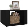 Mesita De Noche | Mesa Auxiliar | Mesilla Madera Contrachapada Negro 57x55x36 Cm Cfw95432